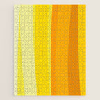 Ombre Yellow Organic Stripes Jigsaw Puzzle Gallery Image 1
