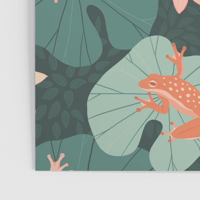 Pastel frogs and waterlilies - Magical Forest Poster Gallery Image 3