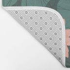 Pastel frogs and waterlilies - Magical Forest Bath Mat Gallery Image 2