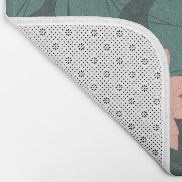 Pastel frogs and waterlilies - Magical Forest Bath Mat Gallery Image 2
