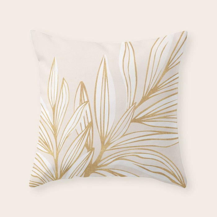 Wild Summer Meadow - Abstract Botanic Throw Pillow Gallery Image 6