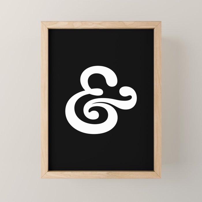 The Ampersand: B&W Edition Mini Art Print Gallery Image 1