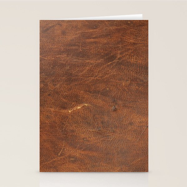 Old Tan Faux Leather Texture Stationery Card Gallery Image 2