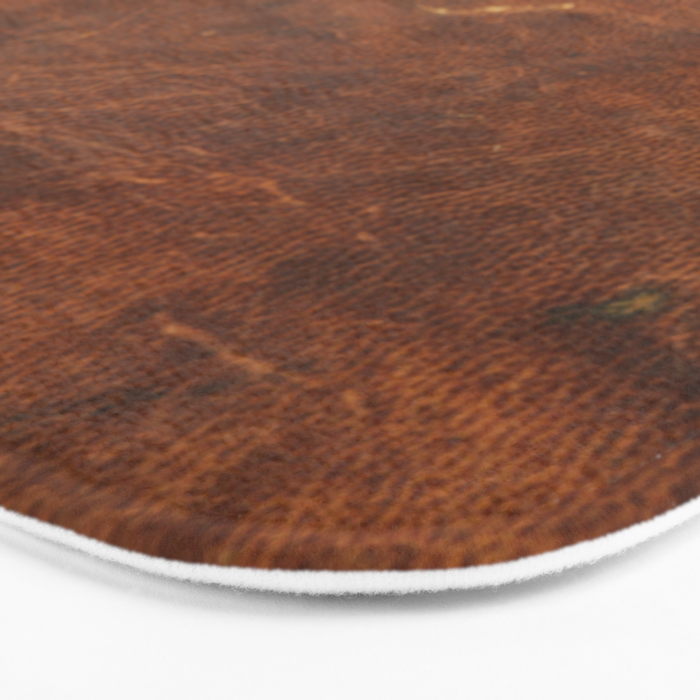 Old Tan Faux Leather Texture Bath Mat Gallery Image 3
