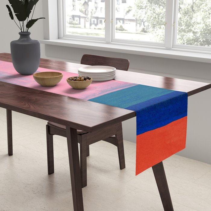 Ocean Pink Colourfield  Table Runner Gallery Image 2