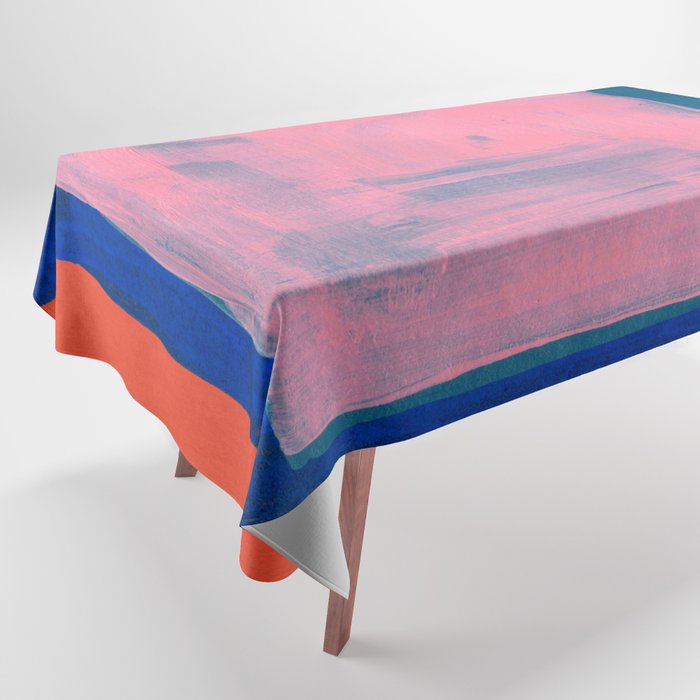 Ocean Pink Colourfield  Tablecloth Gallery Image 1