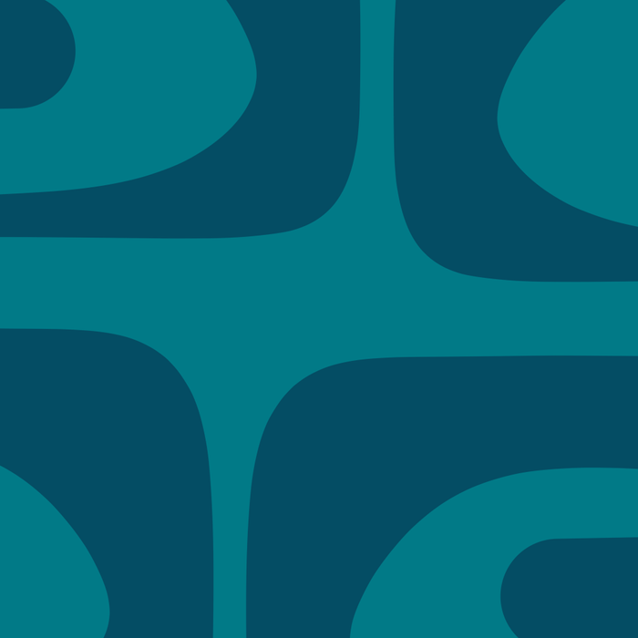 Mid Century Modern Piquet Abstract Pattern in Teal and Blue Coffee Mug Gallery Image 2