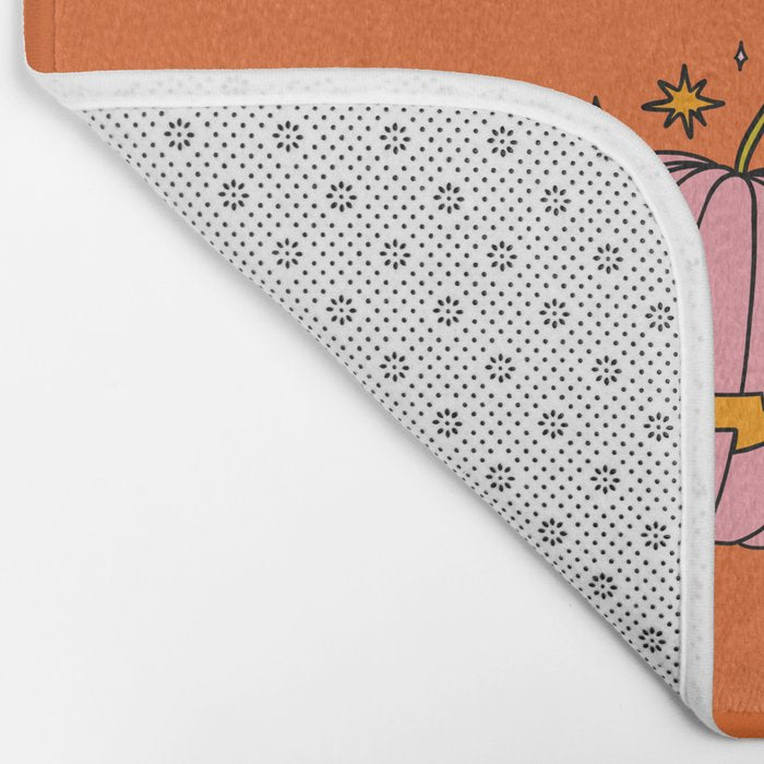Pink Pumpkin Cherries Bath Mat Gallery Image 2