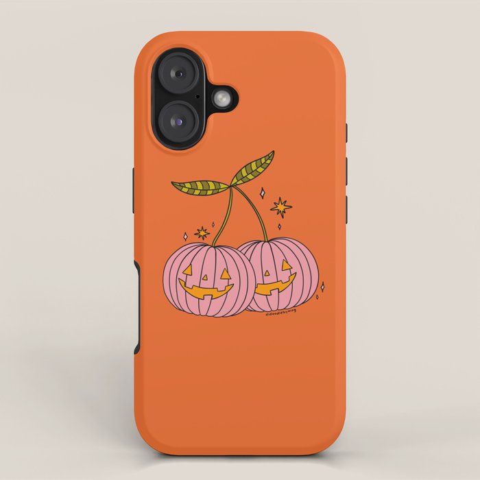 Pink Pumpkin Cherries iPhone Case Gallery Image 1