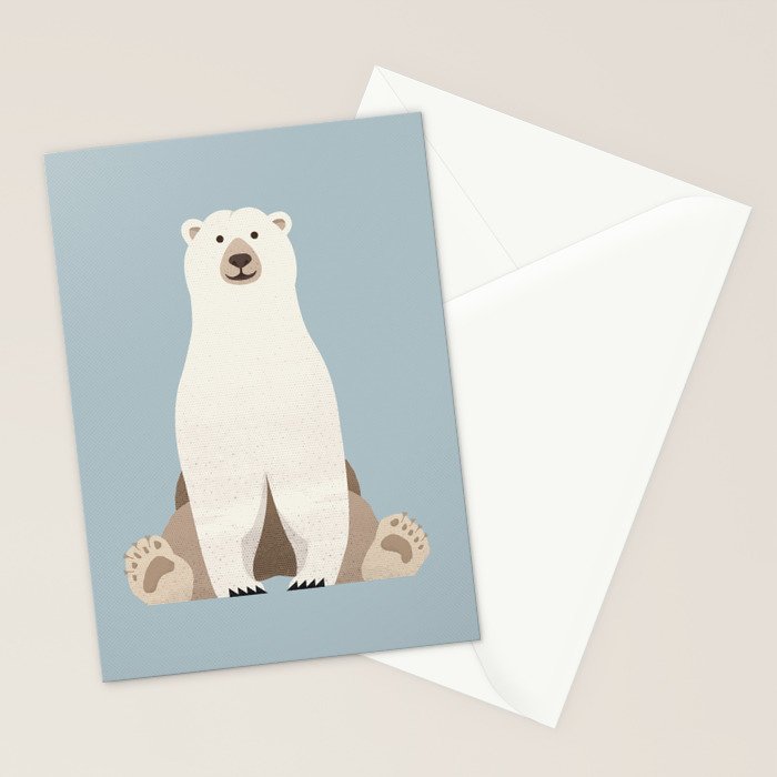 Whimsy Polar Bear Stationery Card Gallery Image 2