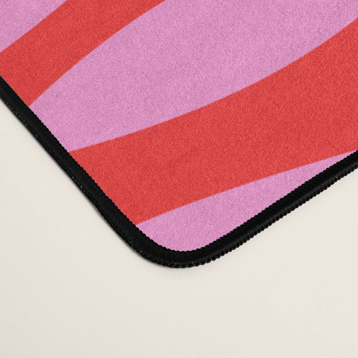 Geometric Fish Preppy Pink and Red Pattern Desk Mat Gallery Image 4