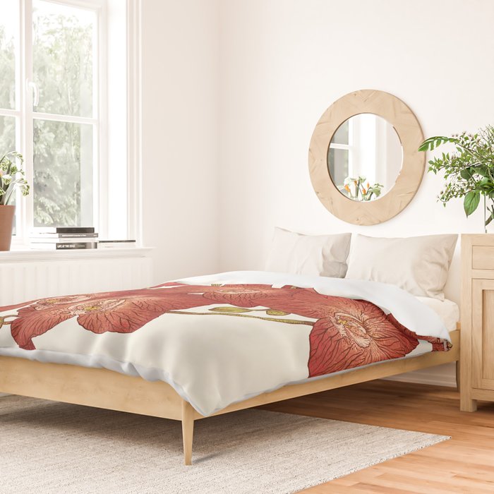 Red Orchids Duvet Cover Gallery Image 2