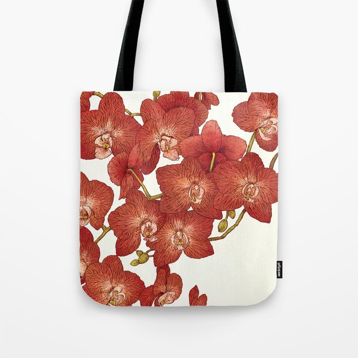 Red Orchids Tote Bag Gallery Image 1