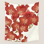 Red Orchids Wall Tapestry Gallery Image 4
