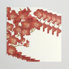 Red Orchids Wrapping Paper Gallery Image 3