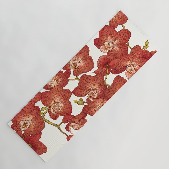 Red Orchids Yoga Mat Gallery Image 1