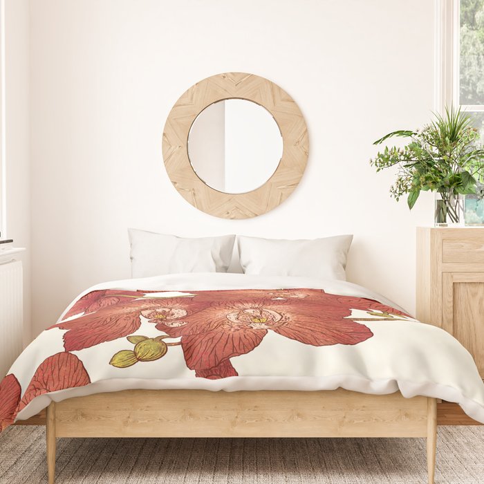 Red Orchids Duvet Cover Gallery Image 3
