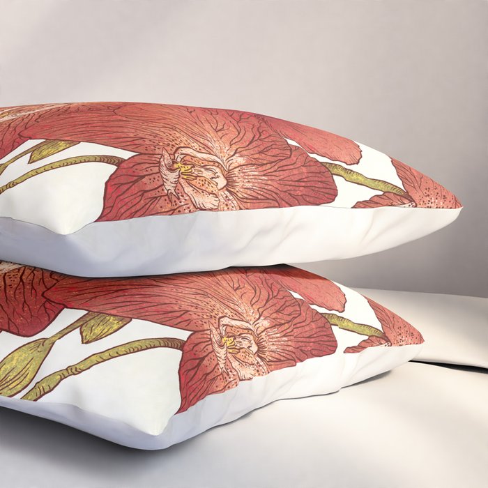 Red Orchids Pillow Sham Gallery Image 3