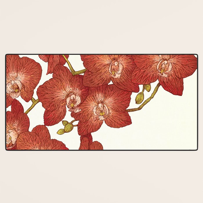 Red Orchids Desk Mat Gallery Image 3