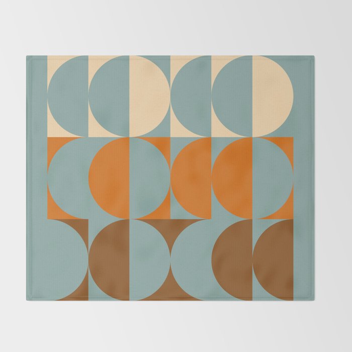 Vintage Geometric 04B Throw Blanket Gallery Image 2