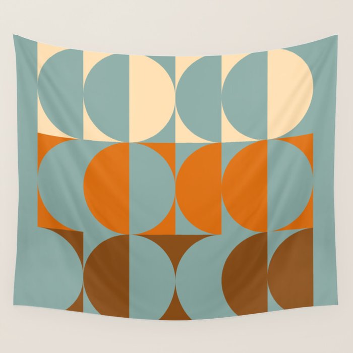 Vintage Geometric 04B Wall Tapestry Gallery Image 4