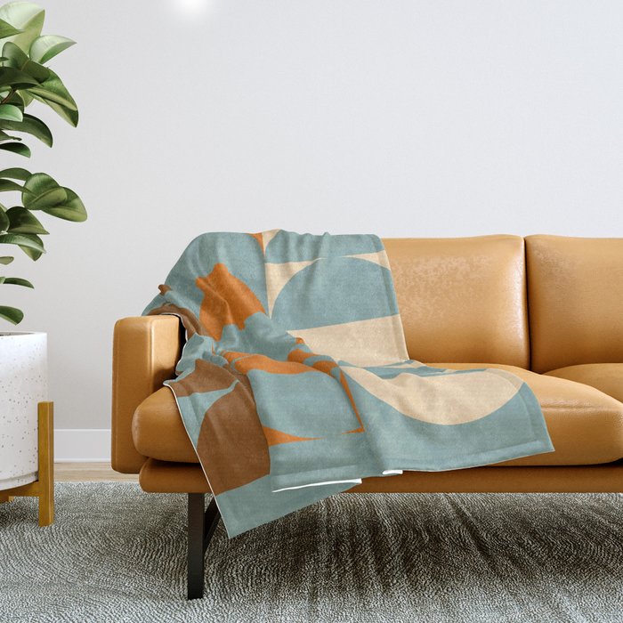 Vintage Geometric 04B Throw Blanket Gallery Image 1
