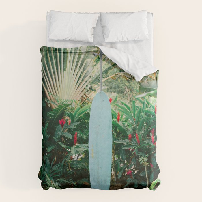 The blue surfboard | Travel photography print | The Dominican Republic Duvet Cover Gallery Image 6