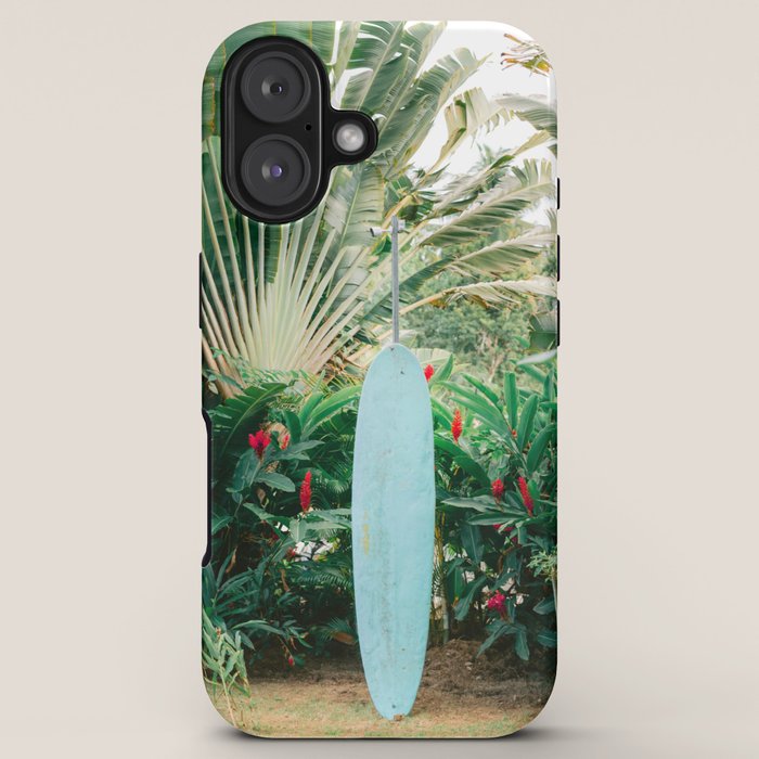 The blue surfboard | Travel photography print | The Dominican Republic iPhone Case Gallery Image 5