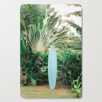 The blue surfboard | Travel photography print | The Dominican Republic Cutting Board Gallery Image 1