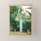 The blue surfboard | Travel photography print | The Dominican Republic Mini Art Print Gallery Image 1