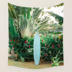 The blue surfboard | Travel photography print | The Dominican Republic Wall Tapestry Gallery Image 4