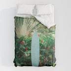 The blue surfboard | Travel photography print | The Dominican Republic Comforter Gallery Image 6