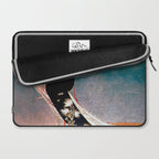 Art Deco White Peacock and Flapper Vintage Art Laptop Sleeve Gallery Image 2