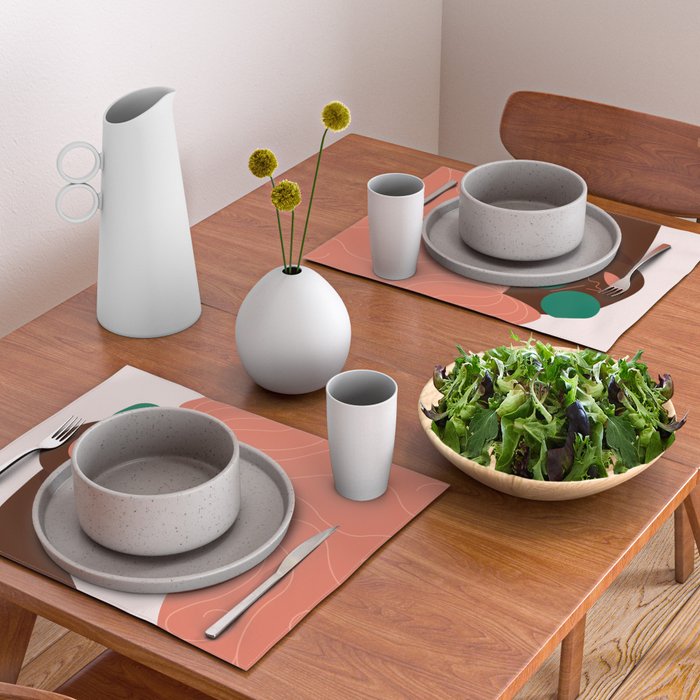 Abstract Woman, Green Sunglasses Placemat Gallery Image 2