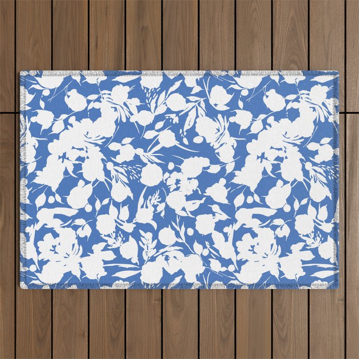 Floral Simplistic Silhouettes B Outdoor Rug Gallery Image 1