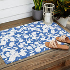 Floral Simplistic Silhouettes B Outdoor Rug Gallery Image 2