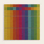 The Color Wheel / Rainbow Stripes Wood Wall Art Gallery Image 1