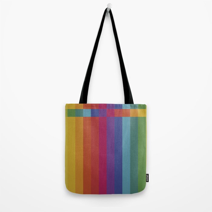The Color Wheel / Rainbow Stripes Tote Bag Gallery Image 2