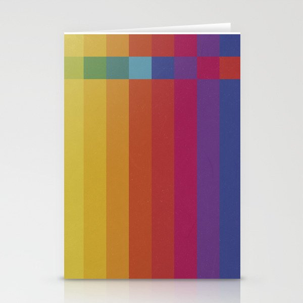 The Color Wheel / Rainbow Stripes Stationery Card Gallery Image 1