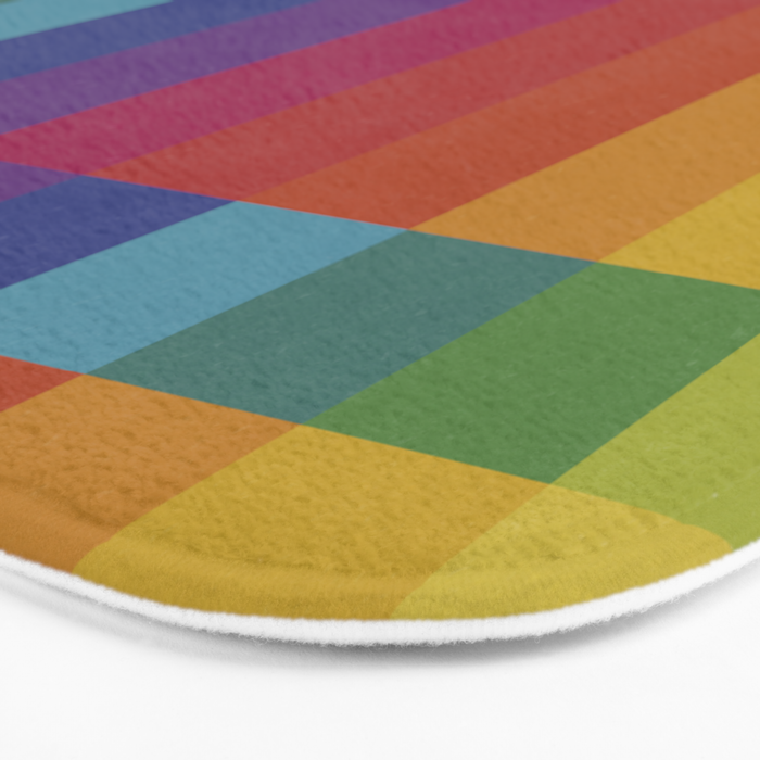The Color Wheel / Rainbow Stripes Bath Mat Gallery Image 3