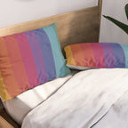 The Color Wheel / Rainbow Stripes Pillow Sham Gallery Image 2