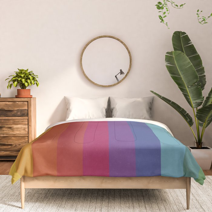 The Color Wheel / Rainbow Stripes Comforter Gallery Image 3