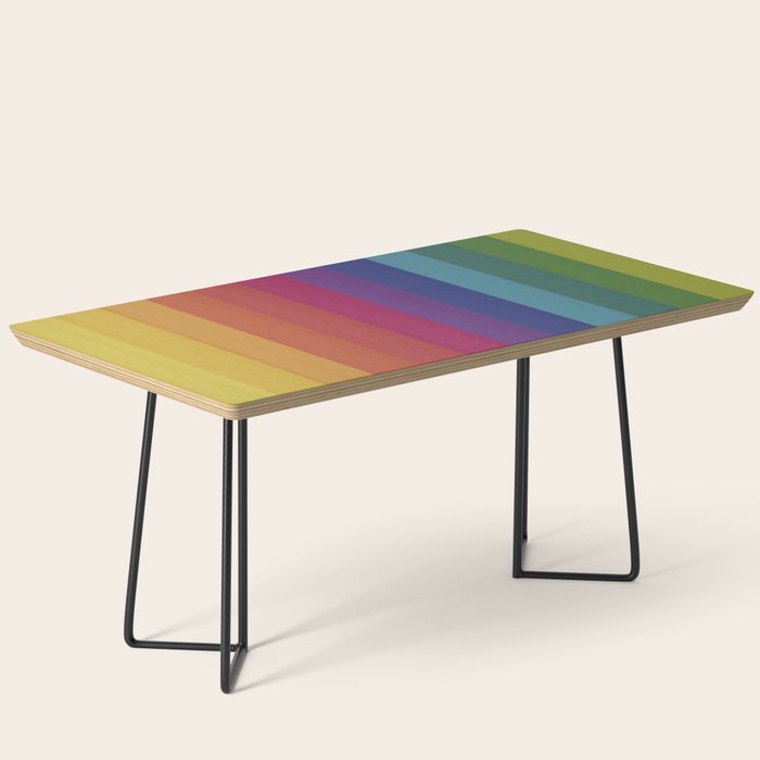 The Color Wheel / Rainbow Stripes Coffee Table Gallery Image 1