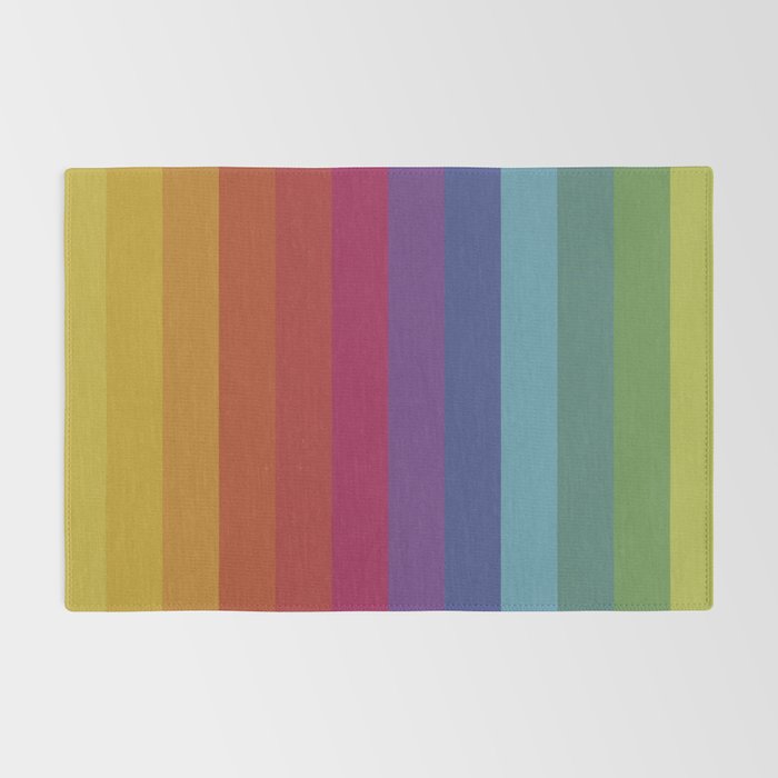 The Color Wheel / Rainbow Stripes Rug Gallery Image 2
