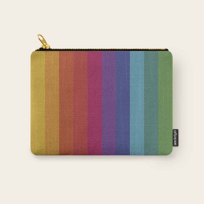 The Color Wheel / Rainbow Stripes Carry All Pouch Gallery Image 1