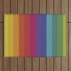 The Color Wheel / Rainbow Stripes Outdoor Rug Gallery Image 1