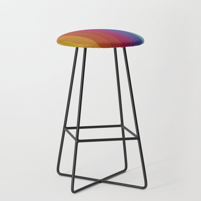 The Color Wheel / Rainbow Stripes Stool Gallery Image 1