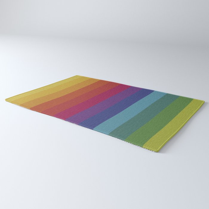 The Color Wheel / Rainbow Stripes Rug Gallery Image 3
