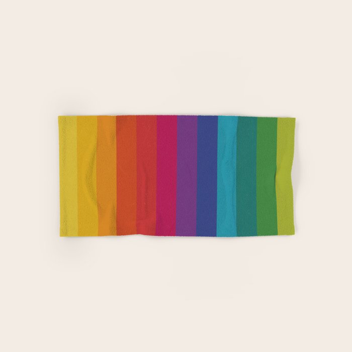 The Color Wheel / Rainbow Stripes Bath Towel Gallery Image 1