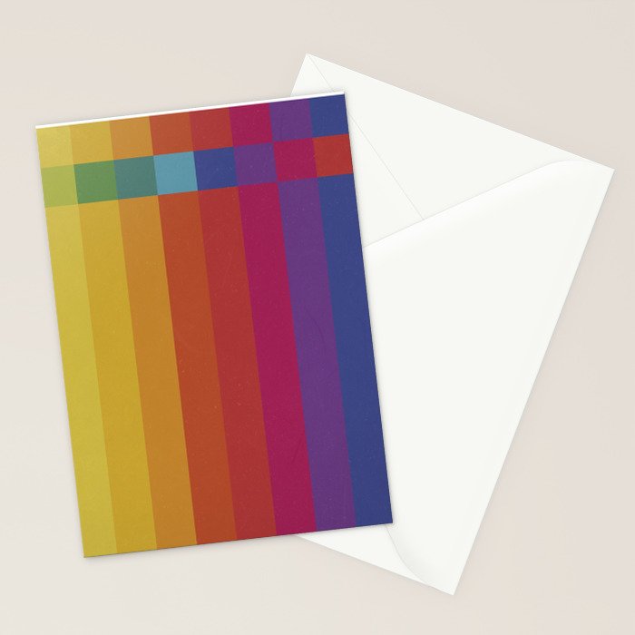 The Color Wheel / Rainbow Stripes Stationery Card Gallery Image 2